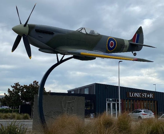 Spitfire and Memorial Wall